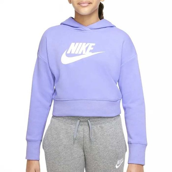 Nike Sportswear Club Girls' Cropped Hoody (Sz L) - Picture 1 of 5